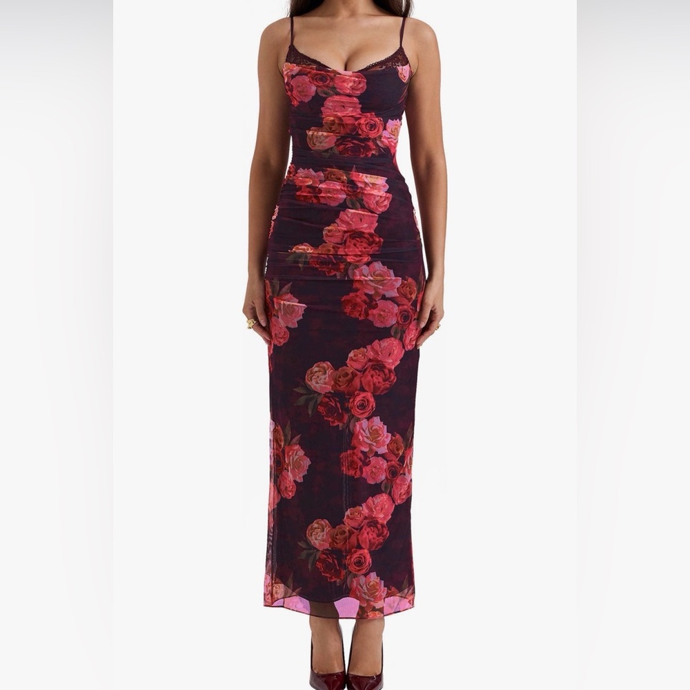 HOUSE OF CB Nalini Mesh Corset Cocktail Dress